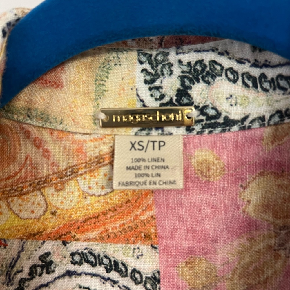 Magaschoni Multicolor Patchwork Long Sleeve Dress - image 3